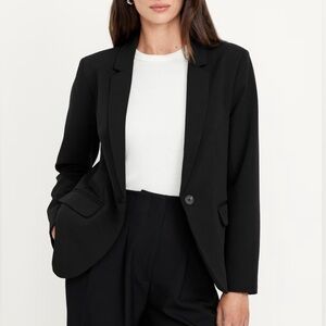 Old‎ Navy Taylor Fitted Suit Blazer Jacket Plus 3X Single Button Notched Black